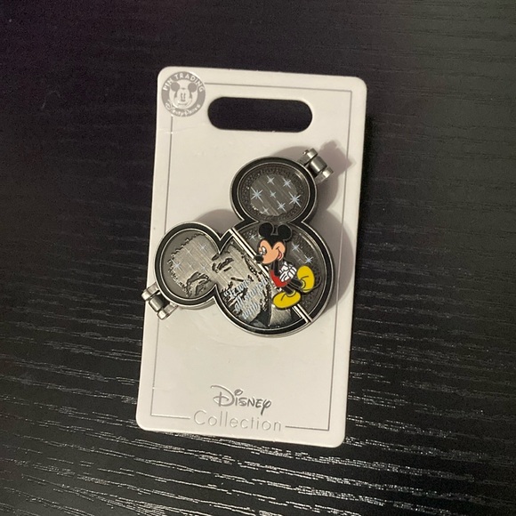 Disney Other - Disney Mickey Mouse Black and Silver Pin